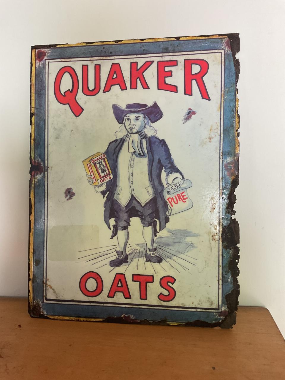 Reclamebord Quaker Oats