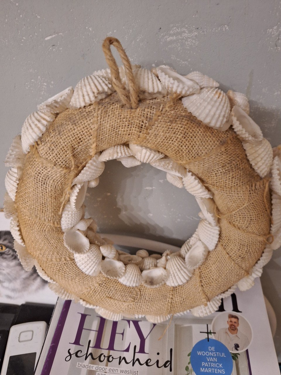 Decoratieve schelpenkrans