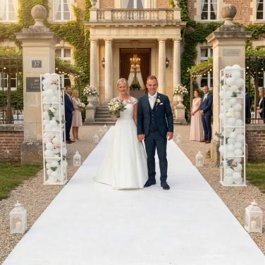 Witte loper voor bruiloft