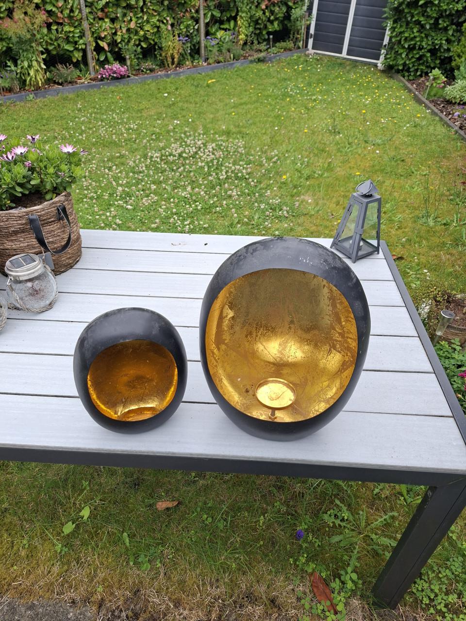 2 zwart/goud deco