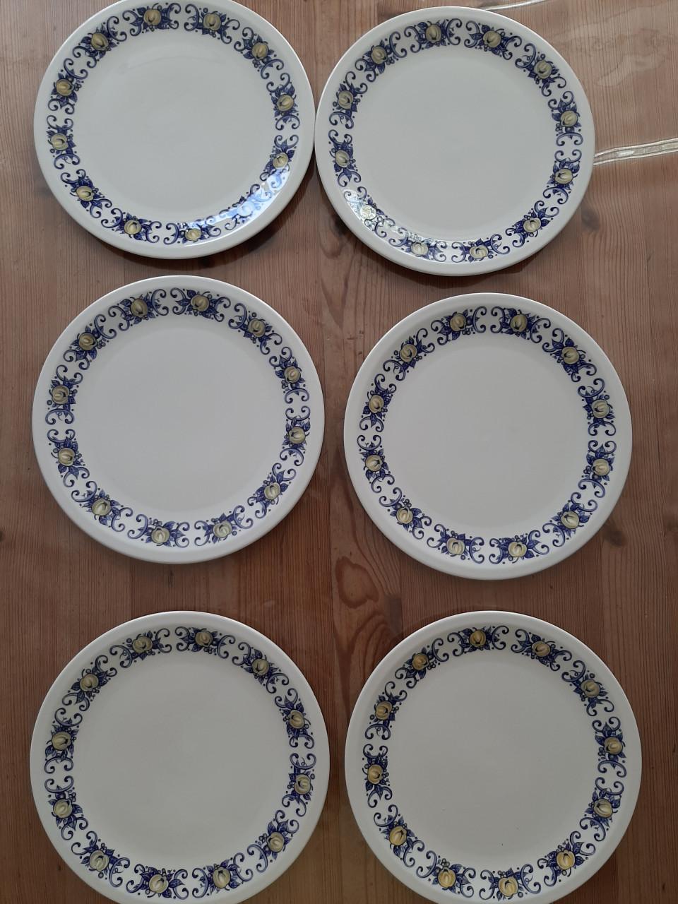 VILLEROY & BOCH , CADIC - 6 ONTBIJTBORDJES - DIA 20,2 CM