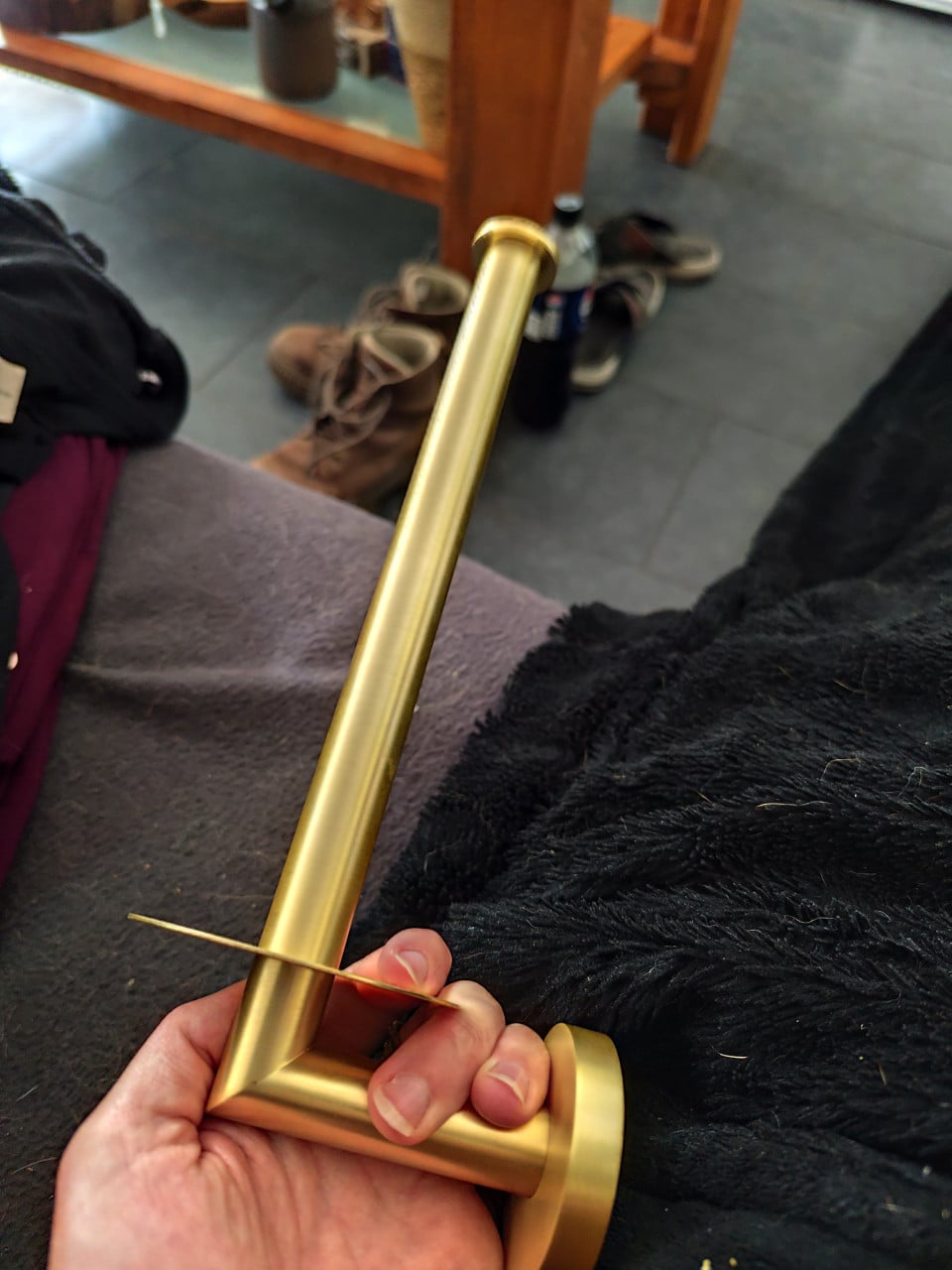 Rolhouder Geborsteld Messing/Goud – Nieuw