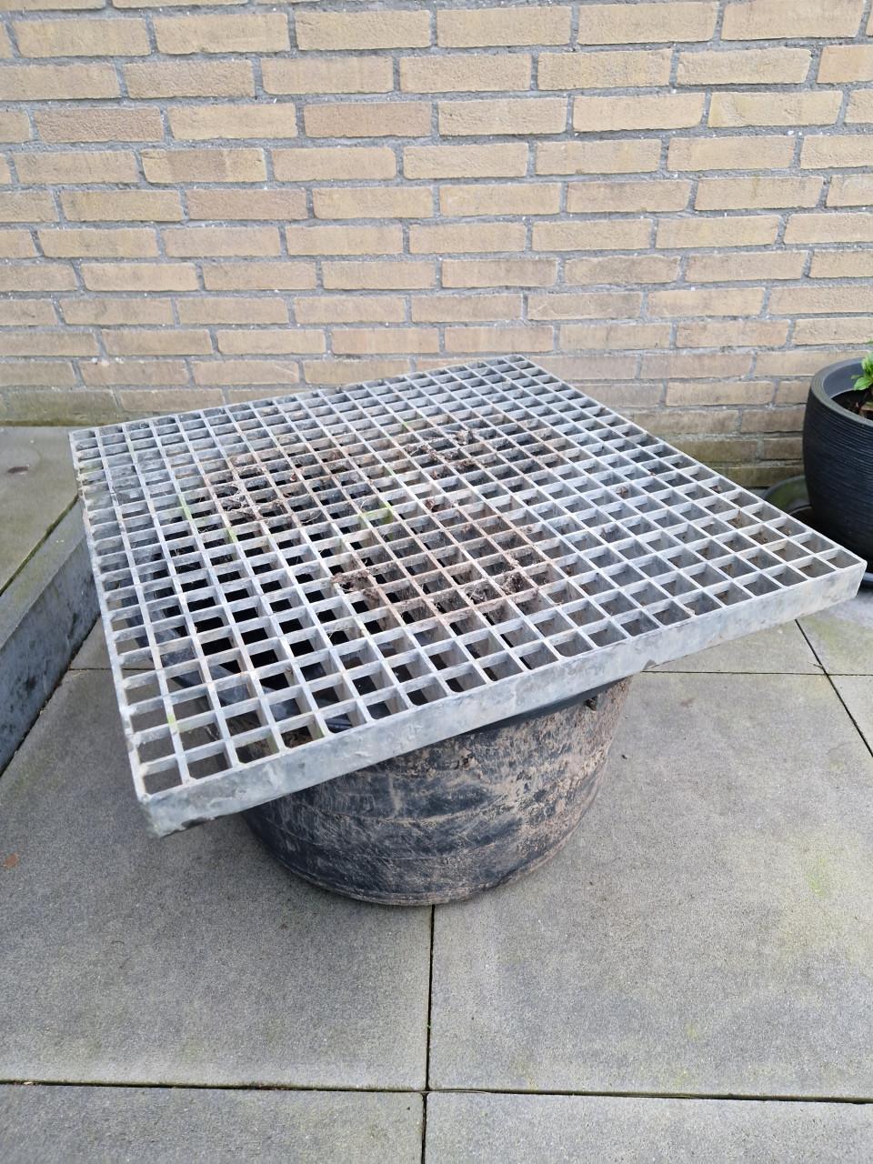 Waterrooster v fontein en waterbak