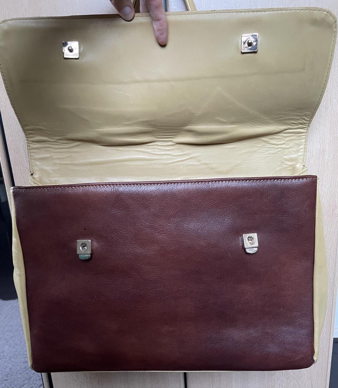 Leren office/laptop tas