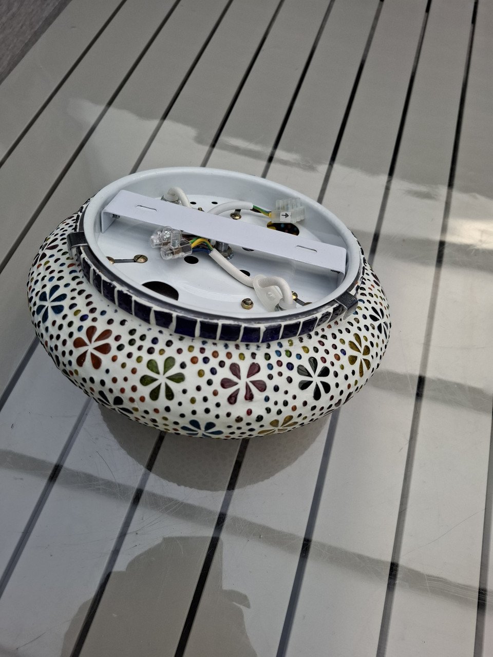 Mozaiek plafondlamp .