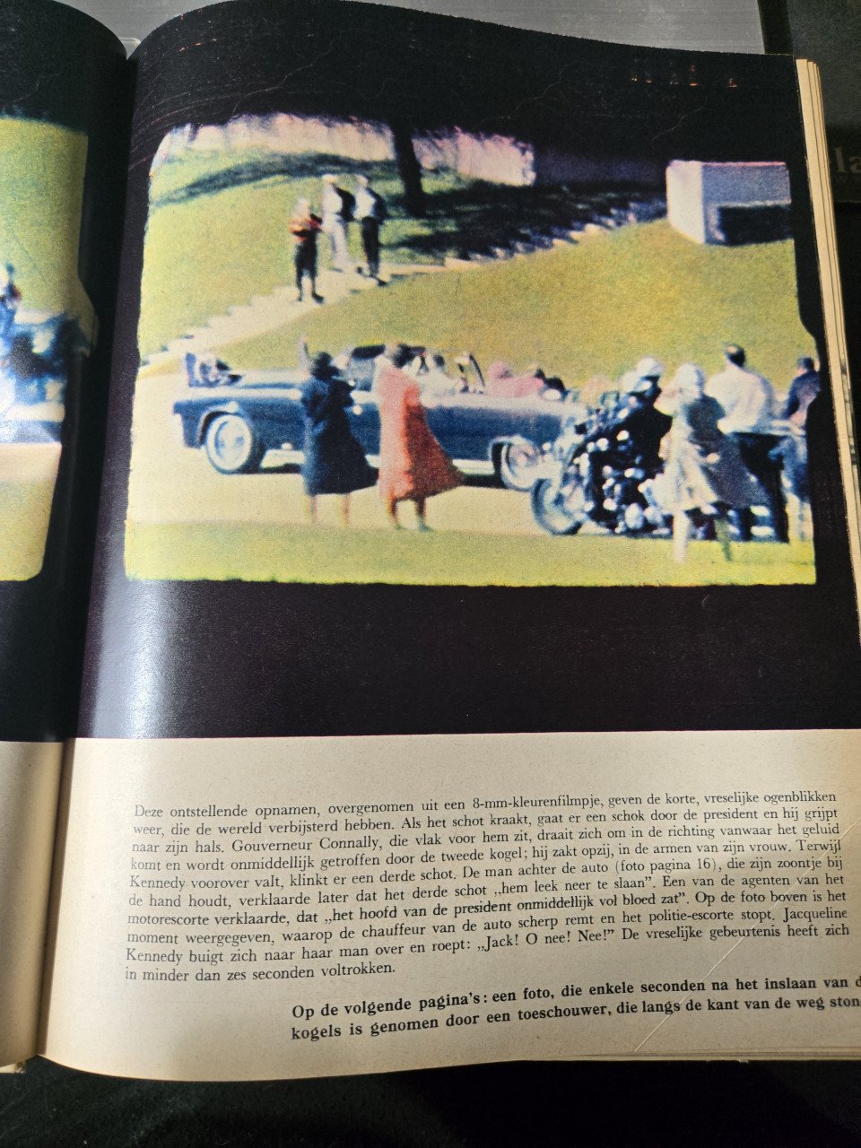 Boek `vier zwarte dagen´ de dood van president Kennedy 1964.