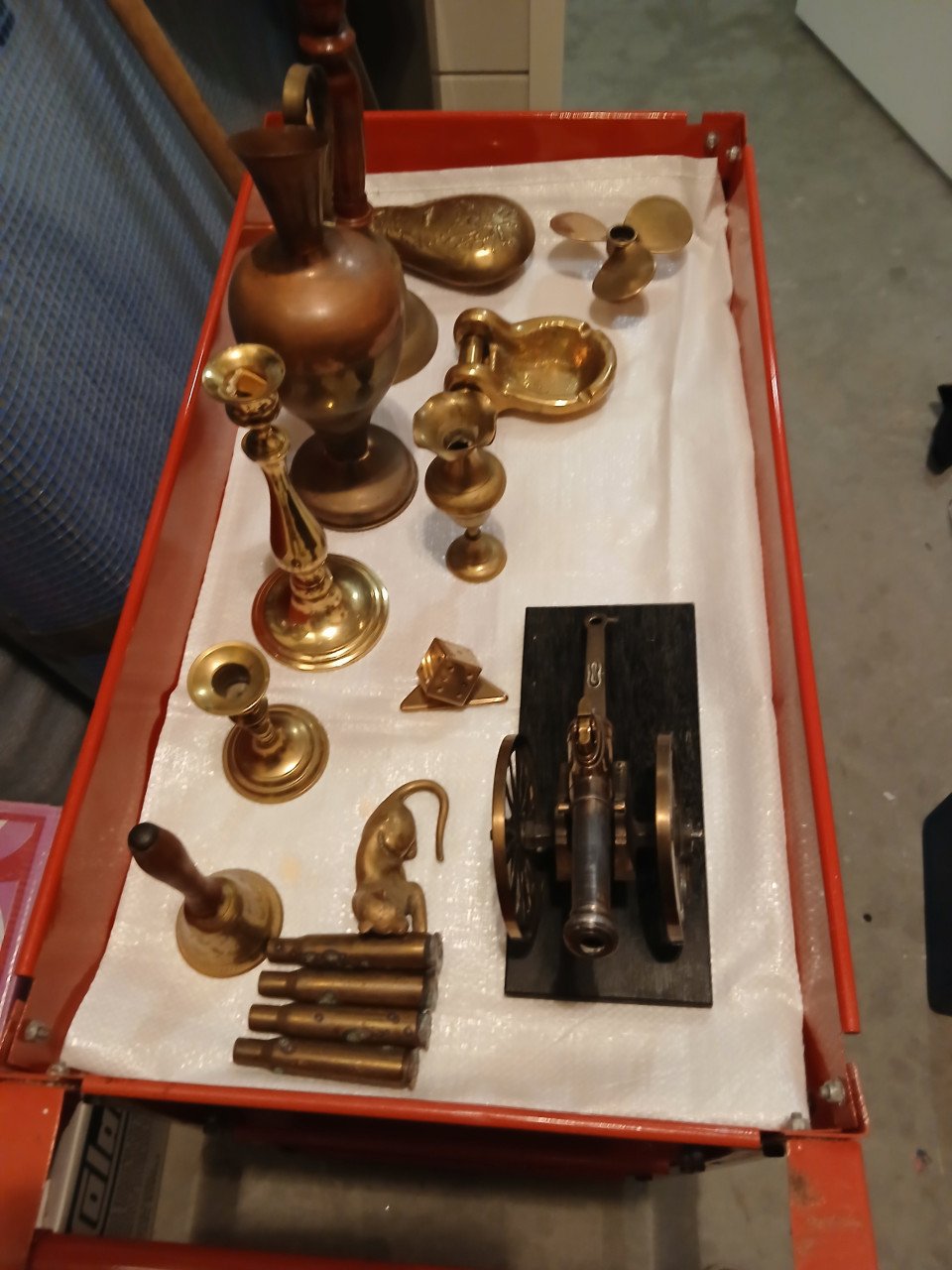 Koper en messing opschik