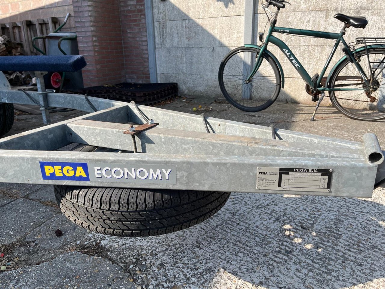 Trailer pega voor een boot van 4meter