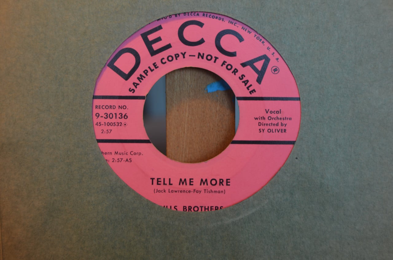 Bijzondere singles The Mills Brothers (Sample copies e.d.) (2)