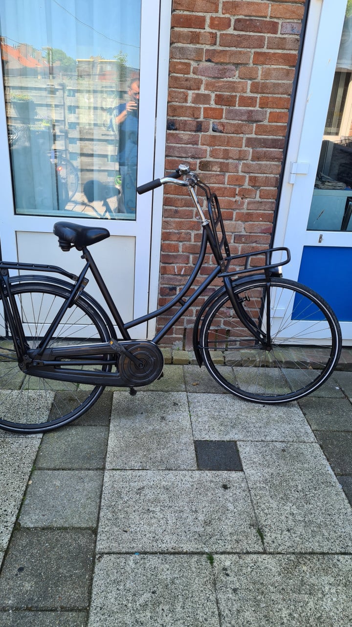 Dames fiets 28inch-met voordrager-traprem achter-