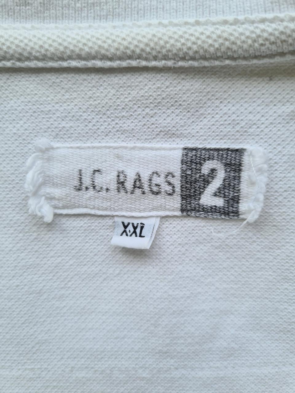 Witte mouwloze poloshirt van J.C RAGS 2 Maat XXL