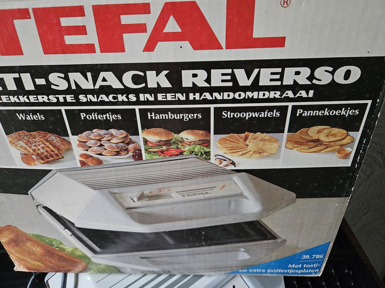 Vintage Tefal Multi-Snack reverso met diverse bakplaten