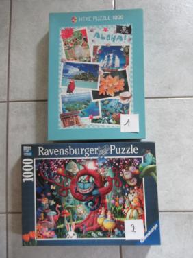 2 leuke volledige puzzels van 1000 stukjes