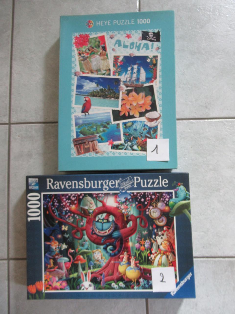 2 leuke volledige puzzels van 1000 stukjes