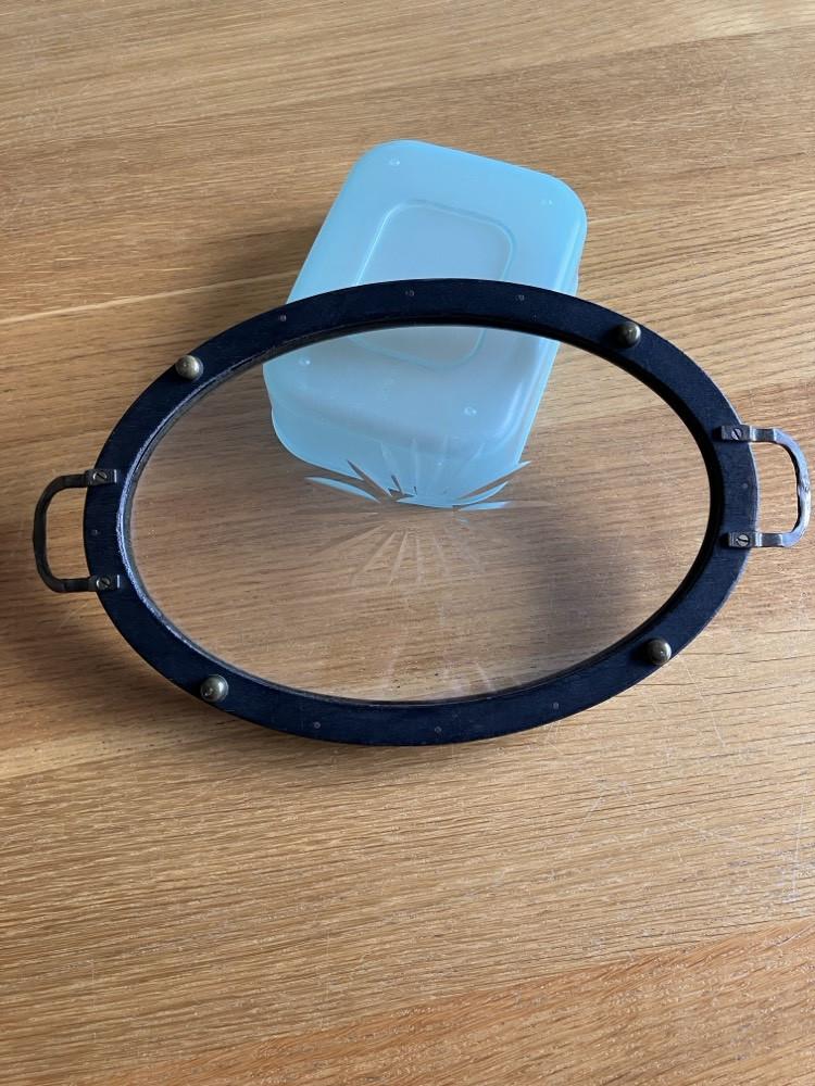 Art deco klein glazen dienblad