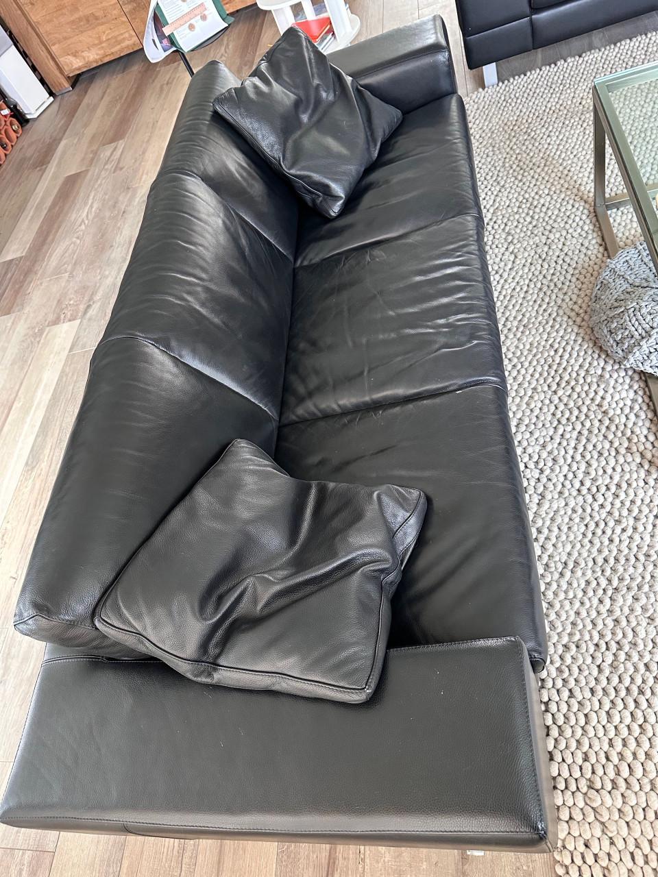 Pode / Leolux bankstel zwart leer