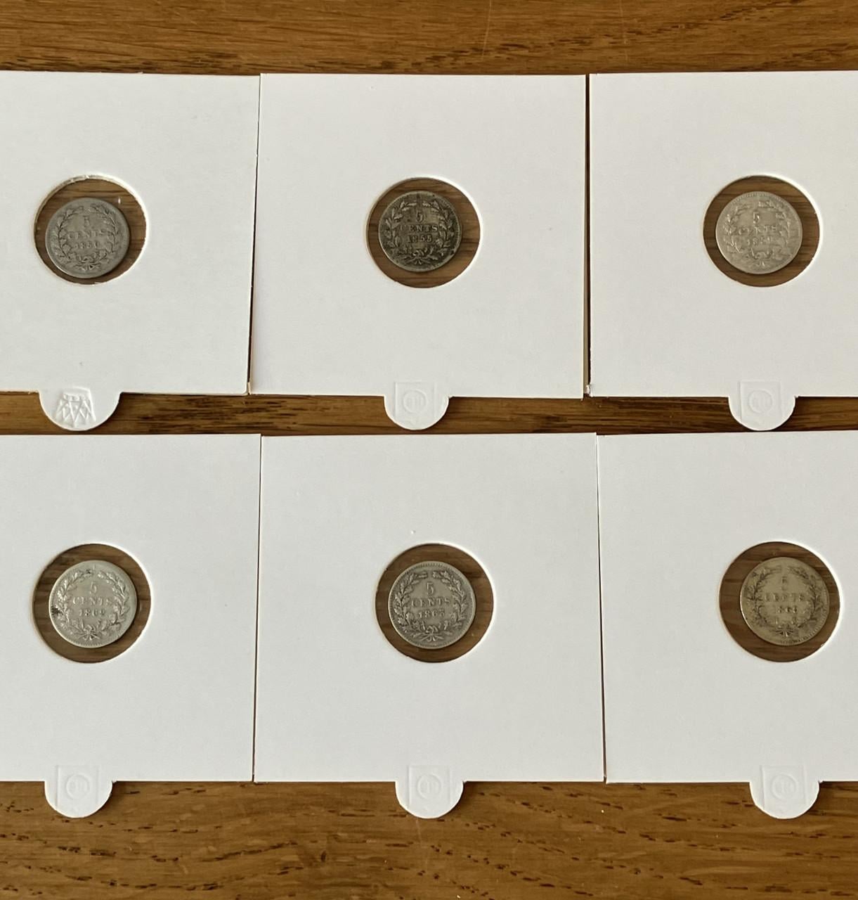 5 Cent Willem III zilver