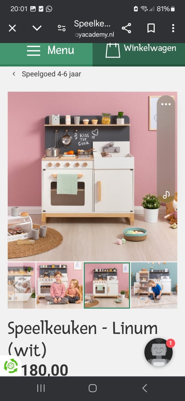 Houten speelkeuken