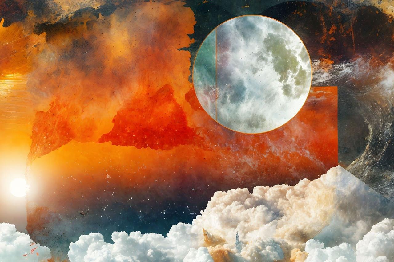 "MoonChild" Unieke editie 1/1 - Digitaal schilderij/Giclee - Formaat 120x80