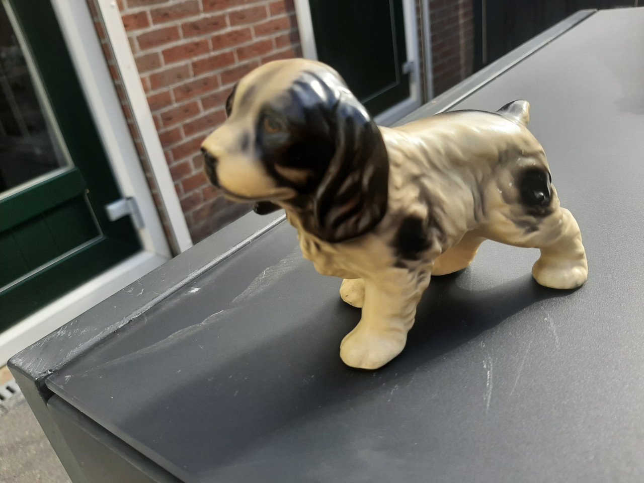 Oud hondenbeeldje 10 cm