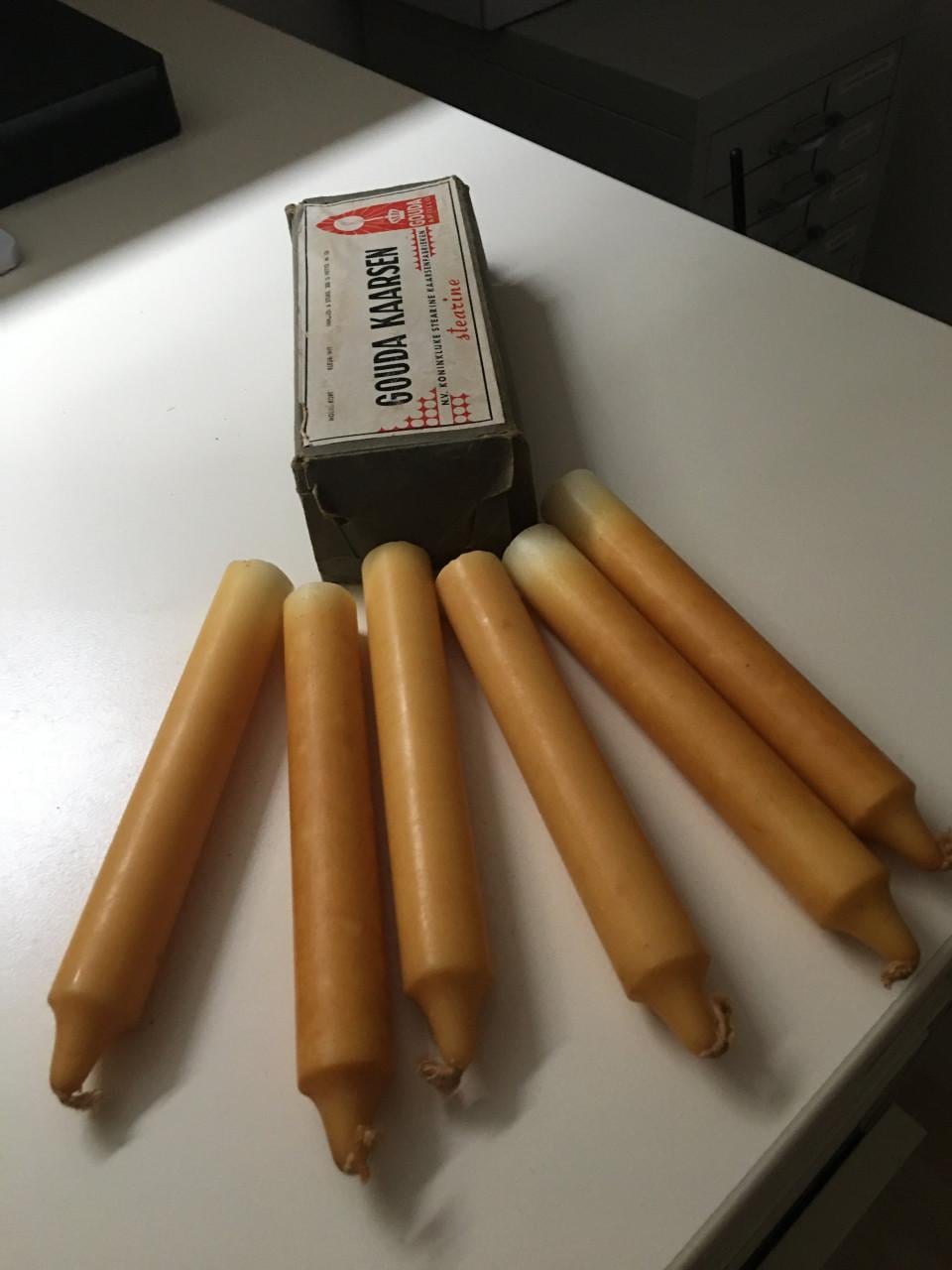 2 pak oude Gouda stearine kaarsen