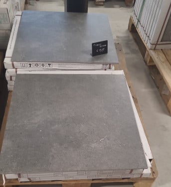 TSZ2930 ca 7,2  m² betonlook tegels, antraciet, 60x60 cm