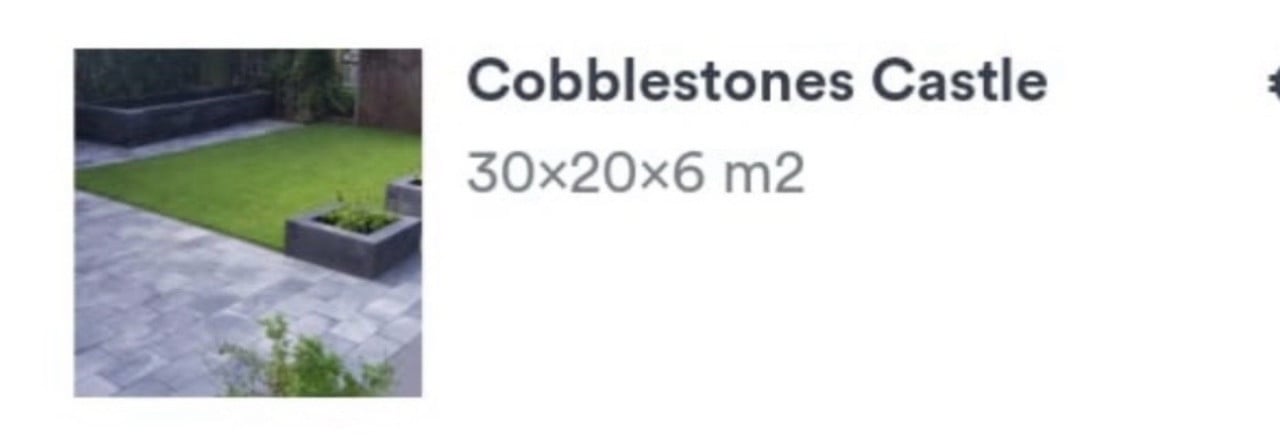 Cobblestones Castle 30x20x6