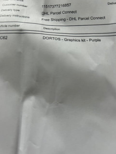 DORTOS Graphics kit purple  (RIEJU MRT 50  (model 2024)    NIEUW!! NIEUW!!