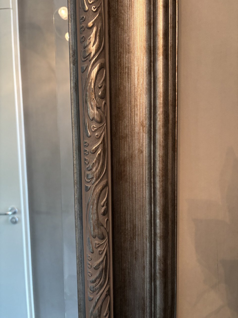 Spiegel in lijst blauw/goud