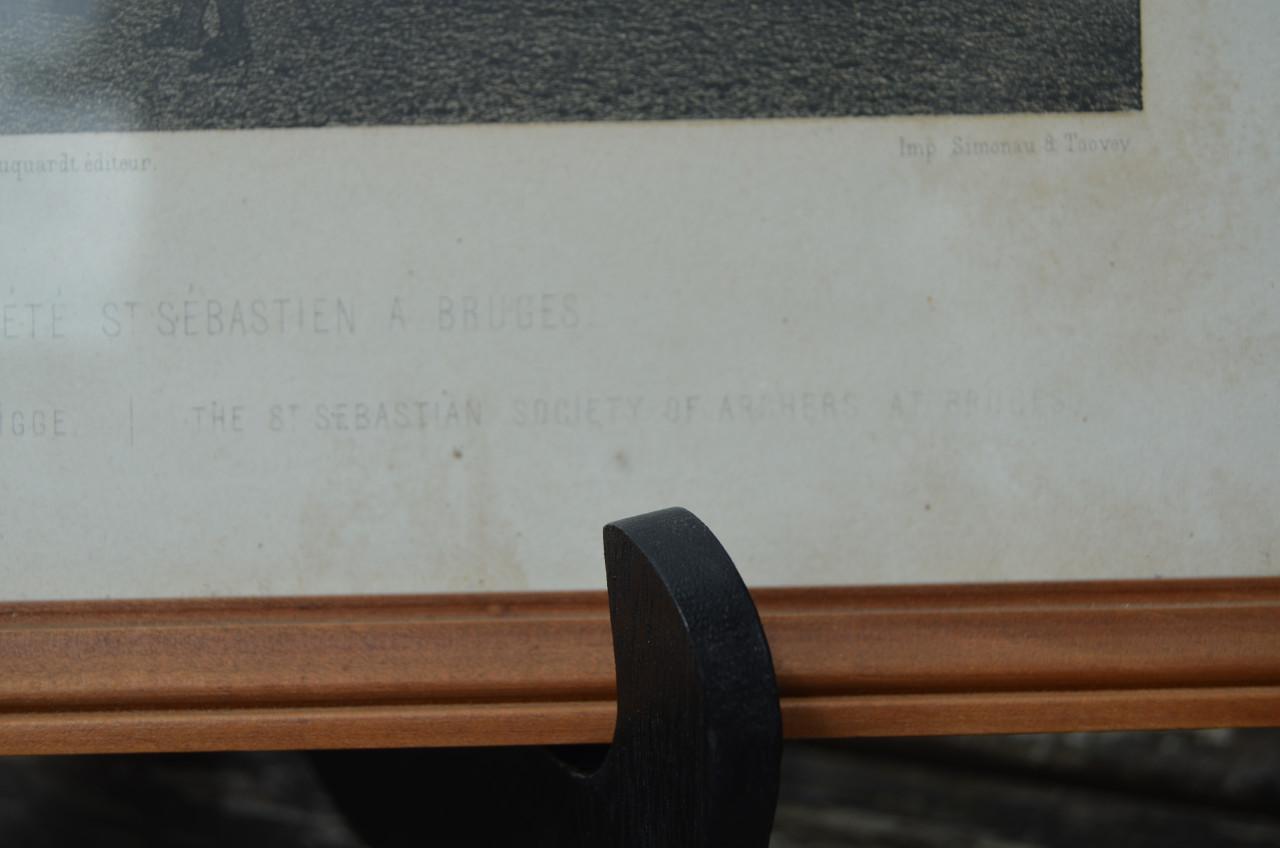 Belgische lithografische prenten van gebouwen (2)