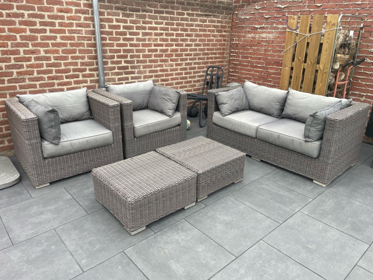 Lounge set Grijs met lekkere kussens