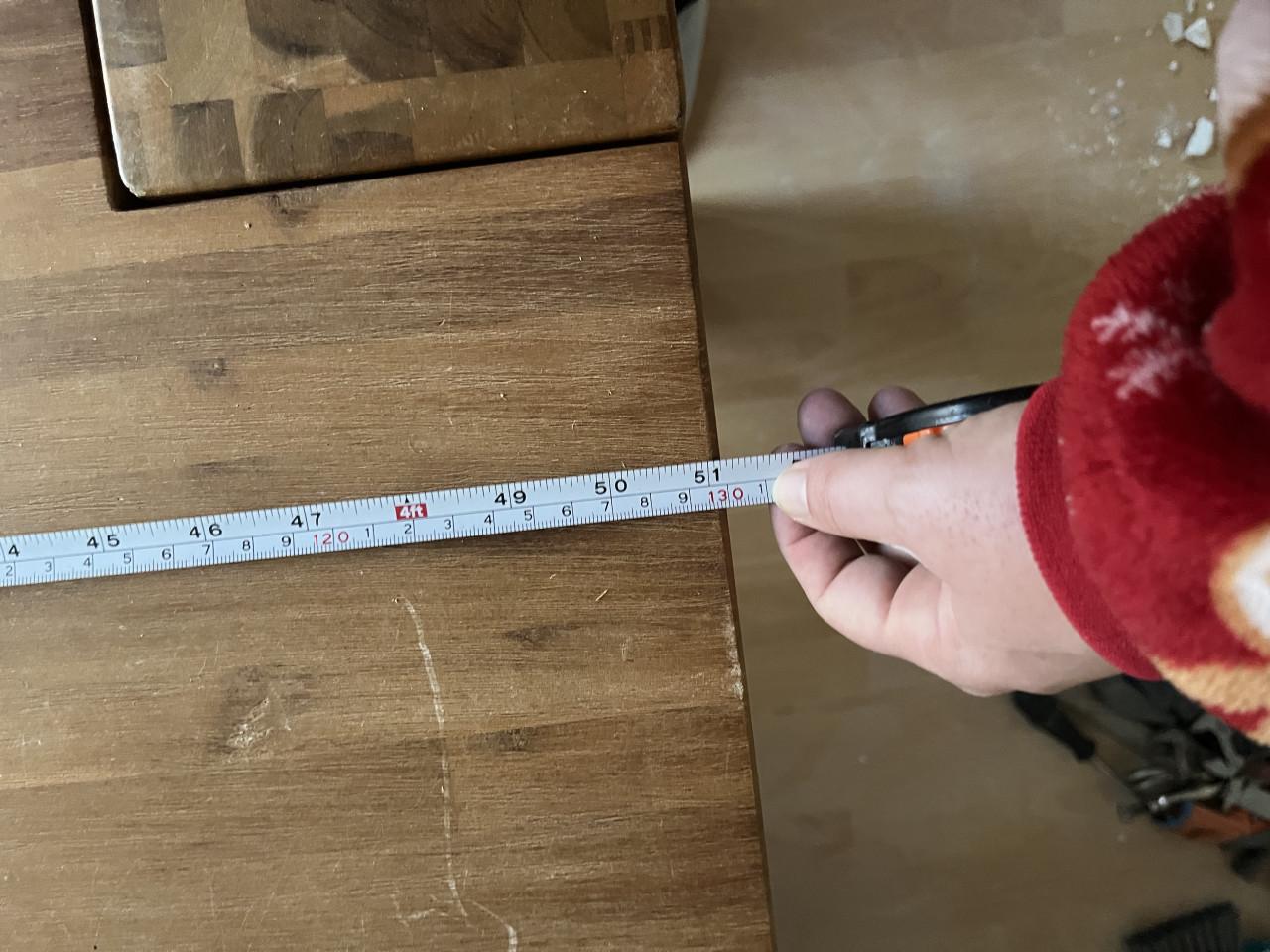 Masief hout/macam teak look eettafel