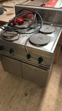 RVS MBM 4 pits elektrisch fornuis