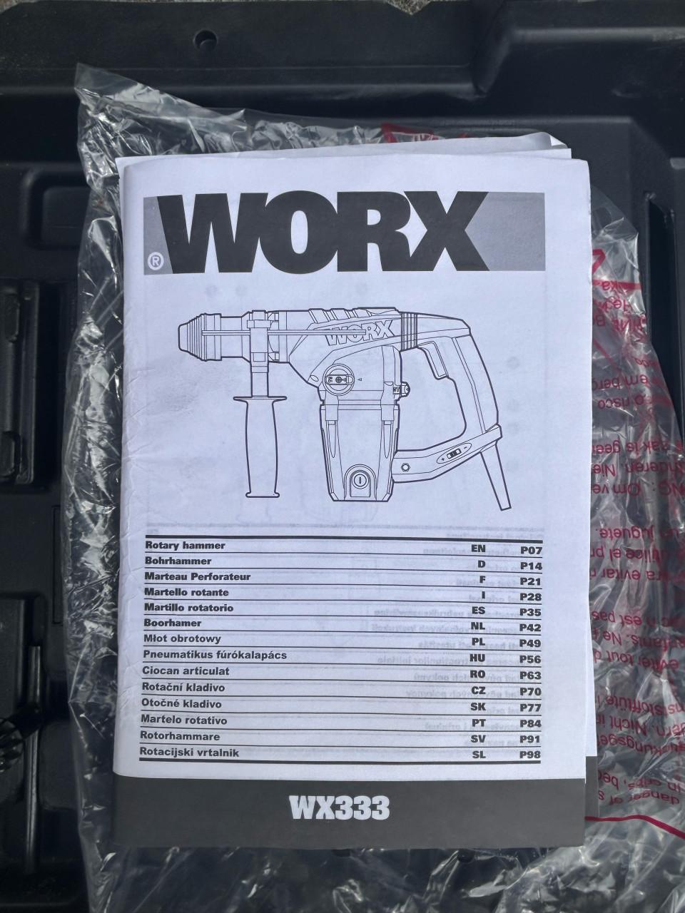Worx klopboormachine met beitelfunctie