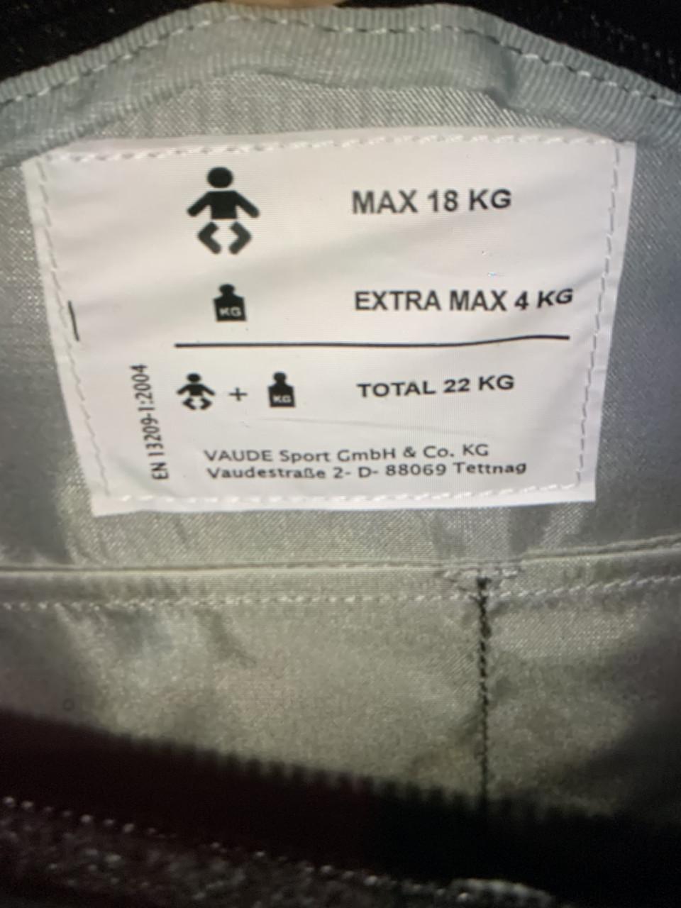 Vaude kinderdrager/rug