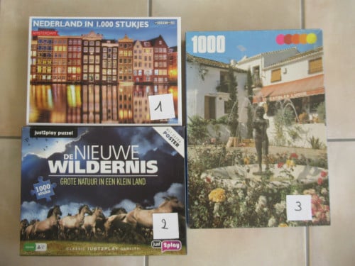 3 leuke volledige puzzels van 1000 stukjes