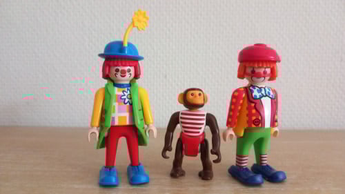 Playmobil clowns met circusaap