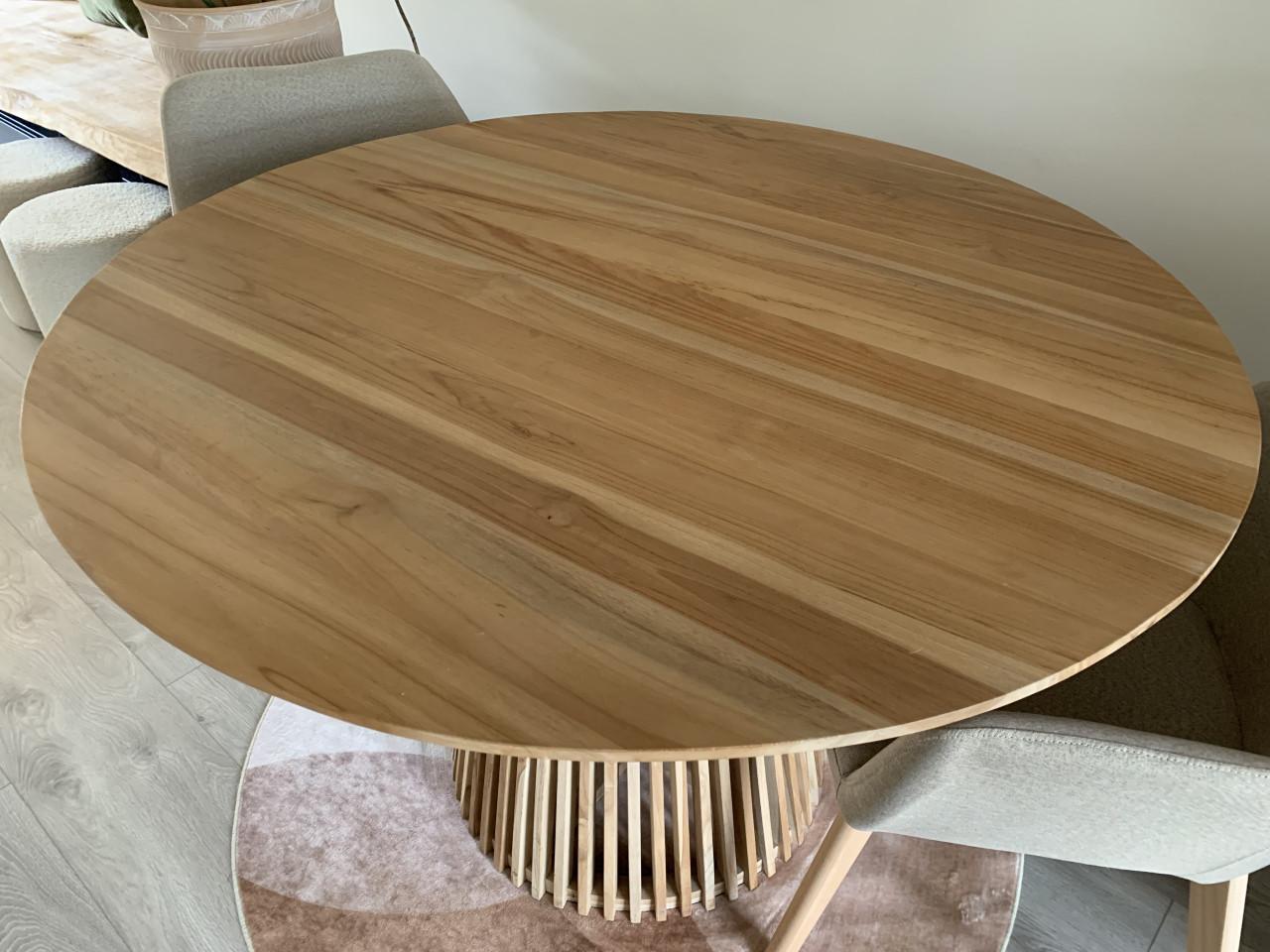 Eettafel 120 cm doorsnee hoog 78 cm