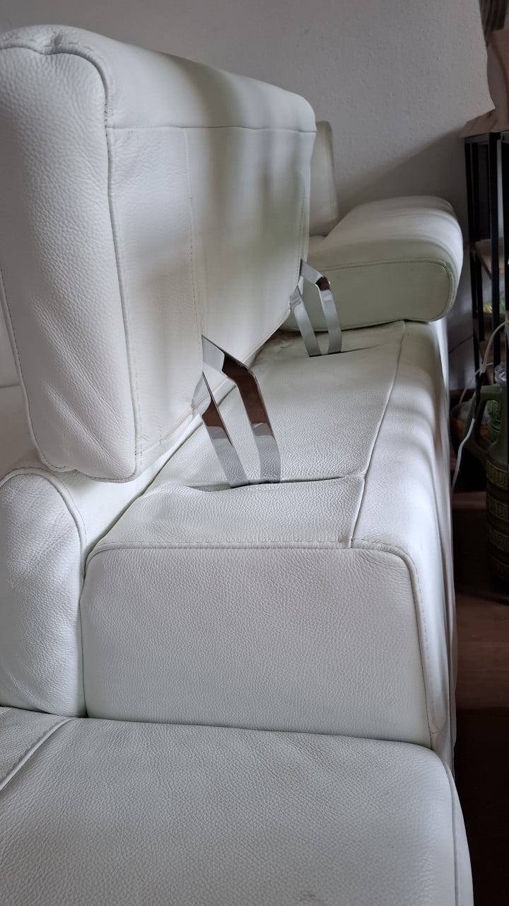Hoekbank wit leer Natuzzi Editions