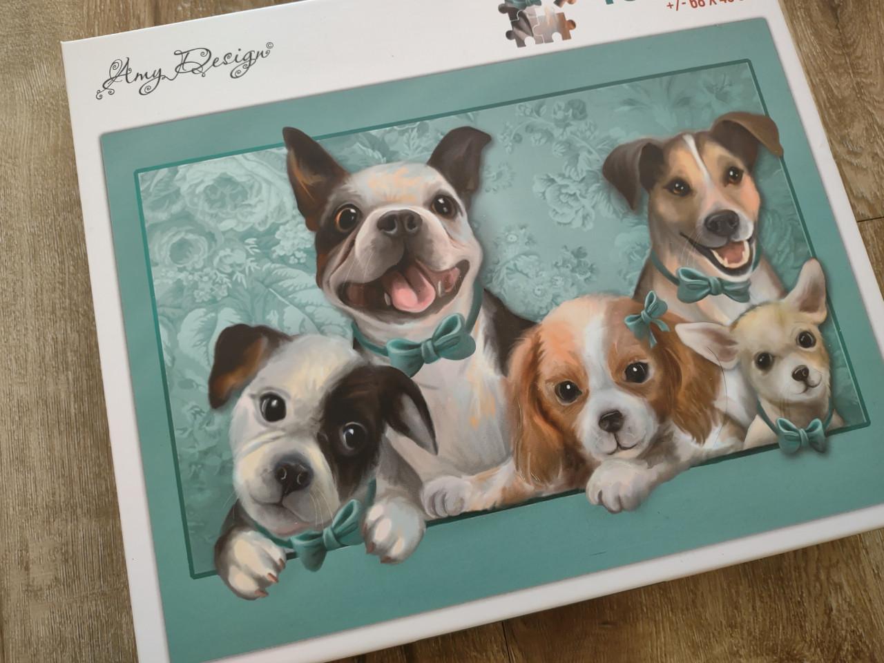 Prachtige dieren puzzel, Amy Design honden puzzel, 1000 st.