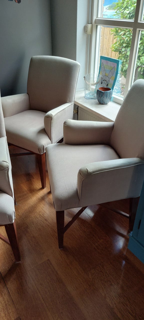 6 eetkamerstoelen, gebruikt