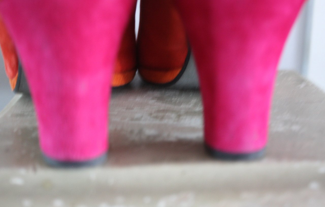 Rood oranje pumps met roze hal maat 7G