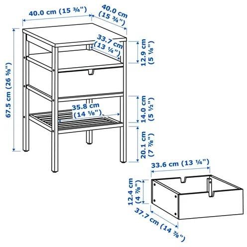 Nachtkastje Nordkisa Ikea