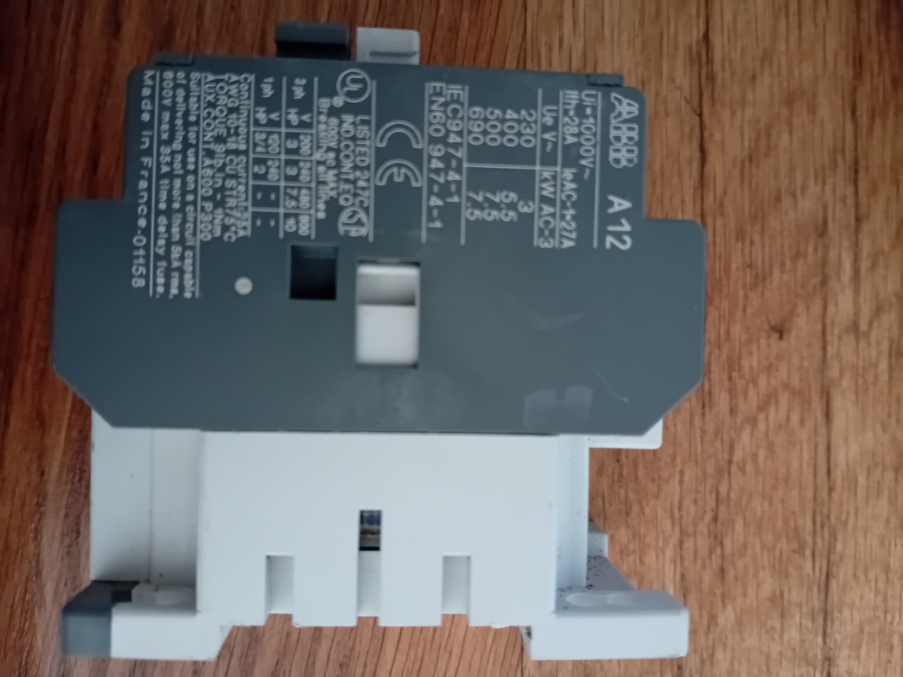 Magneet schakelaars 3 st. ABB A 12-30-01 max. bev. 7.5 KW.