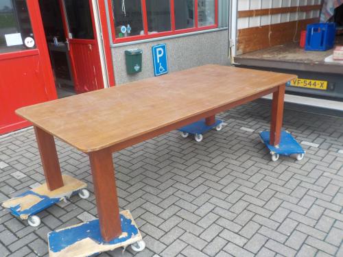 Extreem grote werk- hobby vergader of eettafel 245x 123 cm voor 12 personen