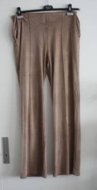 Bruine suedelook pantalon  maat 36