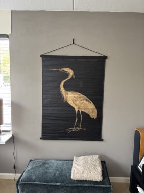 Wand decoratie kraanvogel