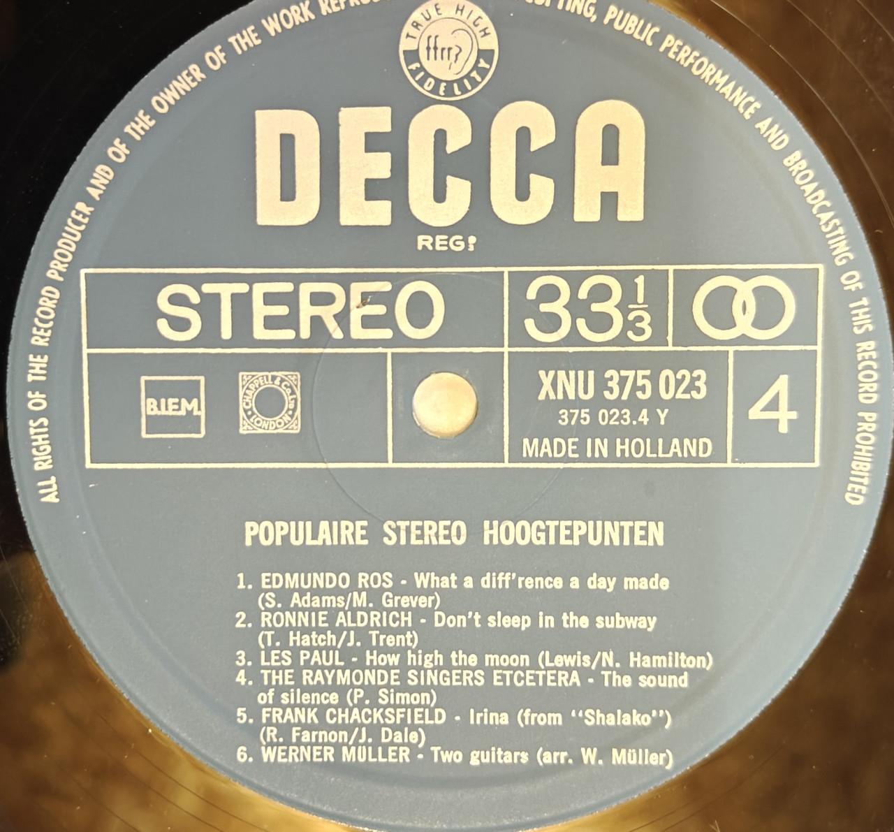 Te Koop LP Stereo Testset LP’s