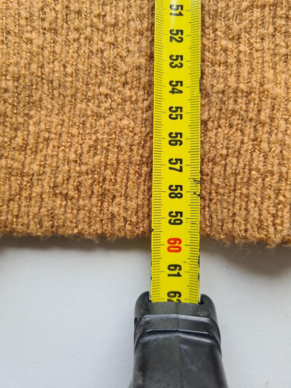 Camelkleurige - mosterdgele trui met kraag Maat L