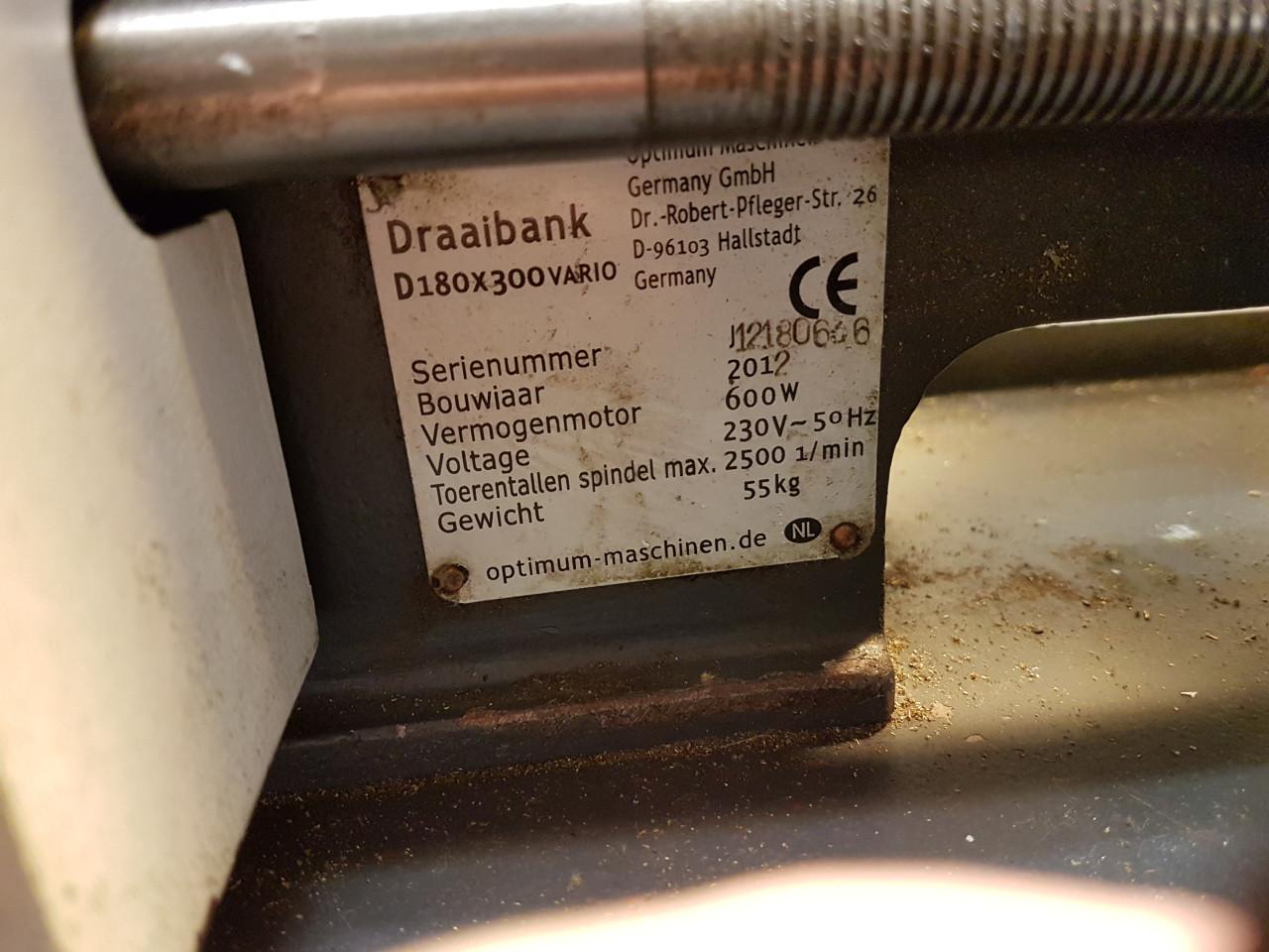 Optimum D180 x 300 Vario draaibank